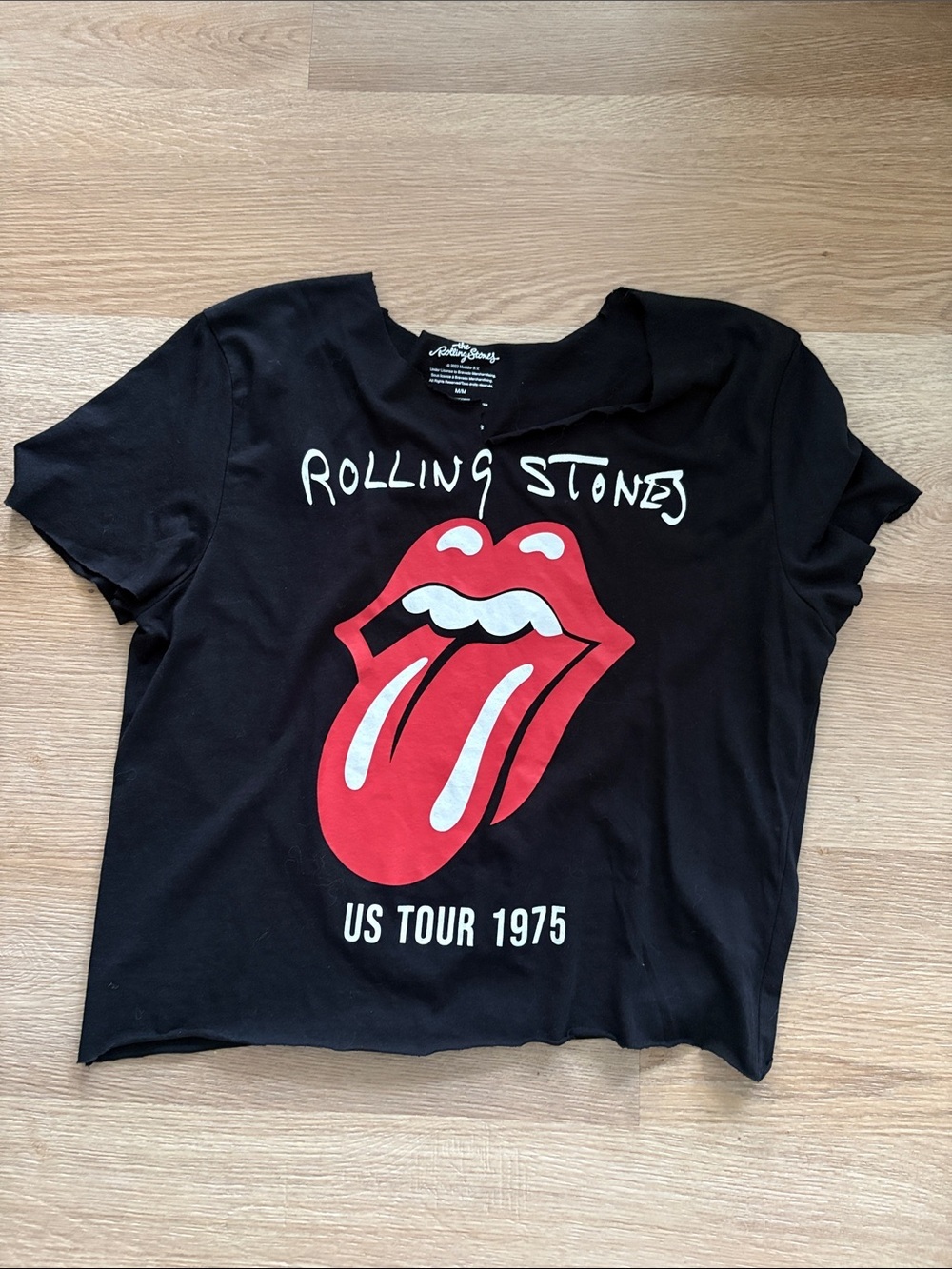 Rolling Stones Black Graphic Tee with Iconic Red Tongue